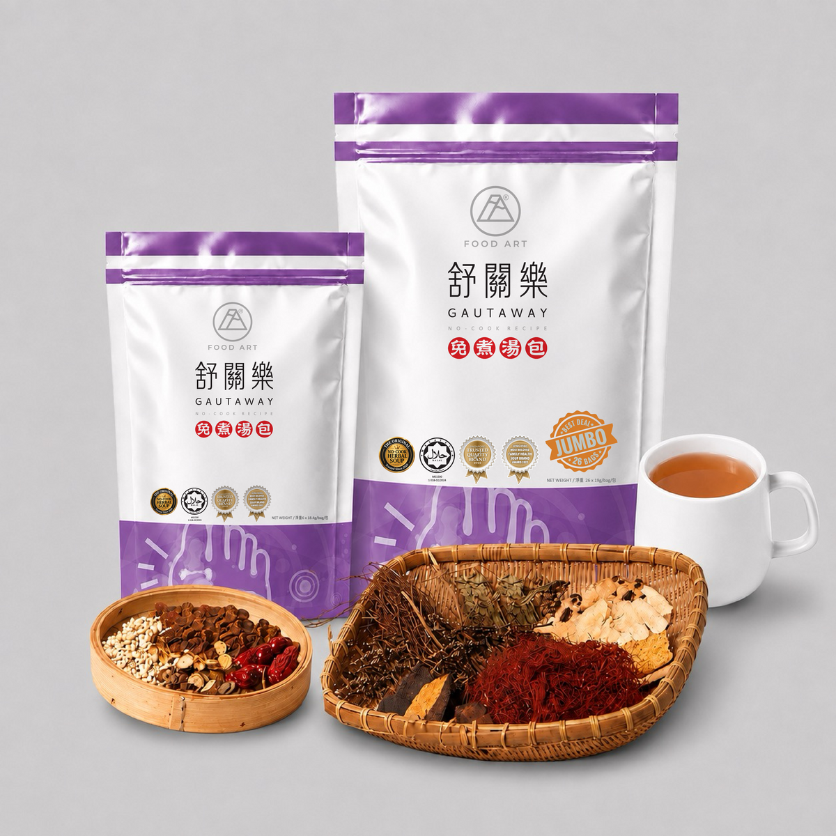 舒關樂 包裝與草本材料