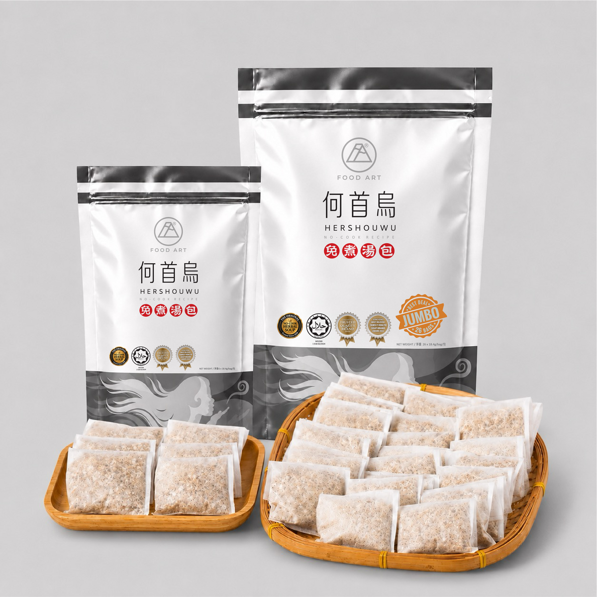 何首烏 包裝與湯包